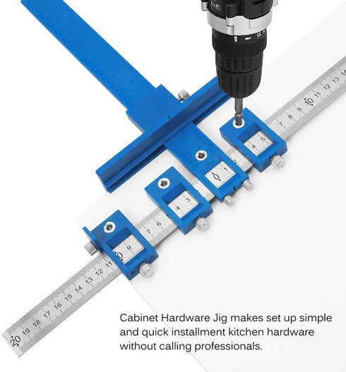 Joywayus Drill Punch Locator, Cabinet Hardware Jig Template for Woodworking, Accurate Drilling Tool