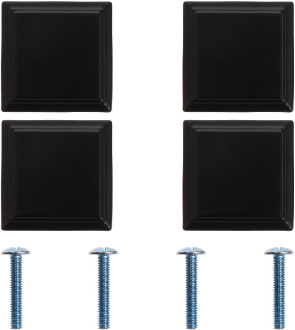 BETOOKY 4pcs Zinc Alloy Solid Cabinet Door Handles, Single Hole Drawer Pulls,