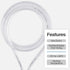 5/8" 13/16" 10 I.D x O.D, Feet Clear Vinyl PVC & Silicone Hose for Home Brewing, Beer Line, Wine Making, Aquaponics