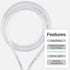 5/8"I.D 13/16"O.D, 50 x Feet Clear Vinyl Tubing PVC Tubing, Flexible Plastic Tube, High Temp Pure Silicone Hose
