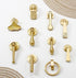PIYYQNY 2 Pack 57mm) Cabinet Knobs Drawer Knobs Brass Pendant Handle Gold Drawer Handle Bedroom Wardrobe Bedside Table