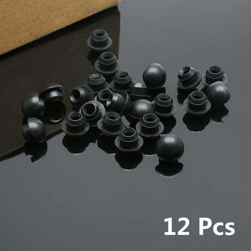 12PCS Black 8mm (5/16") Floor Bottle Jack Plugs, Rubber Oil Filler Plug for Reservoir Filler Hole