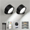 LED Wall Mounted Lights, Rechargeable Wall Sconce Lamps, 3 Color Temps &