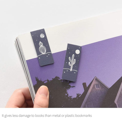 Monolike Magnetic Bookmarks, Night Cactus Set of 5