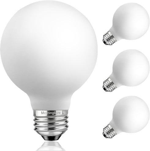 MorningLight 4 Pack G25/G80 Dimmable Globe LED Light Bulbs 60W, E26 LED