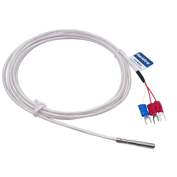 TWTADE PT100 Waterproof Temperature Sensor, Stainless Steel Probe, Range -50?-200?, 6.6Feet, MT-6340-30mm