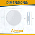 (Pack of 4) Airmont Products AP-12077, 5-inch Ceiling Blank-Up Cover with Center Screw, Fits 3-1/4" to 4" Electric Box, Adjustable Bracket for Screw Hole Spacing 1.75" to 3.5", White Metal by Airmont Products
