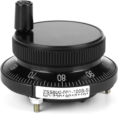 5V 60MM Hand Wheel Pulse Encoder, CNC Pulse Encoder for Manual Control in Milling Machine, Black