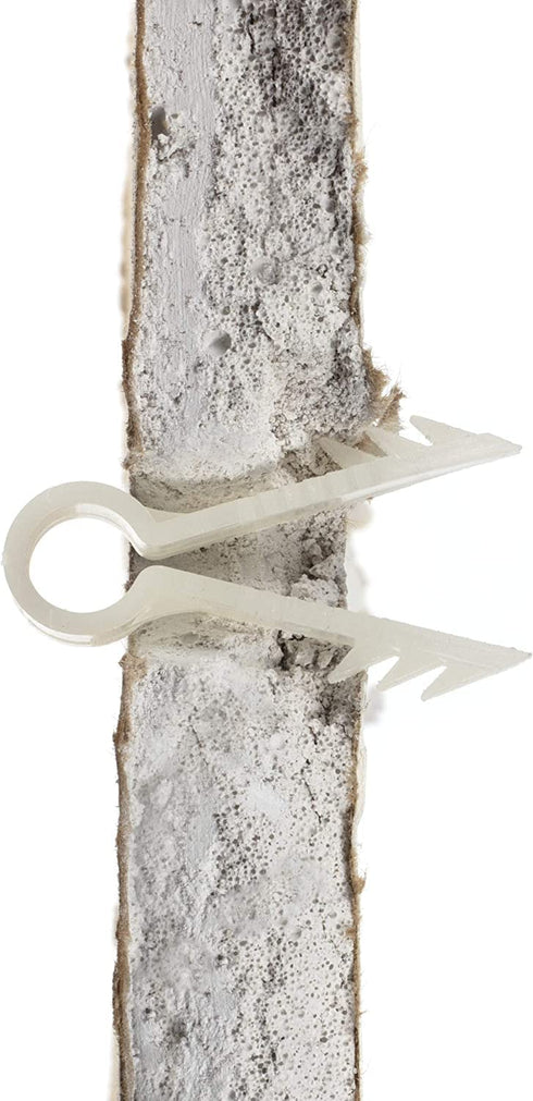 THE CIMPLE CO Stucco and Drywall Cable Clips, Push-in Masonry Anchors for Coaxial and Ethernet Cables