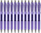 Writon Retractable Gel Pens, 12 Pack, Comfort Grip, 0.7mm Fine Point, Purple Ink