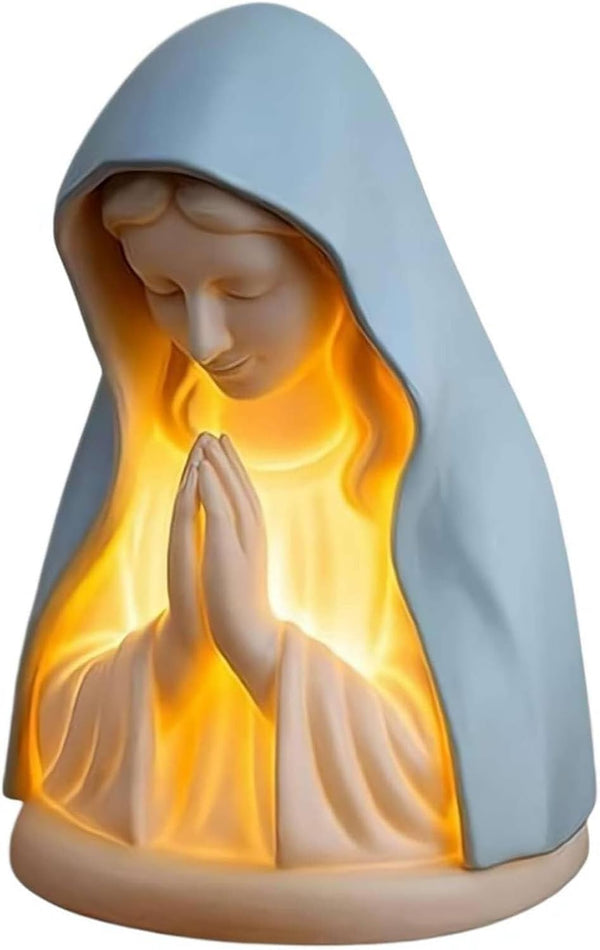 Generic Virgin Mary LED Devotional Table Lamp,Virgin Mary Prayer Night Light,Elegant Religious Statue
