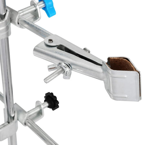 PINGEUI 2 PCS Lab Stand Set, 16 Inch Laboratory Support with 4 Retort Rings, 2 Flask & 2 Burette Clamps