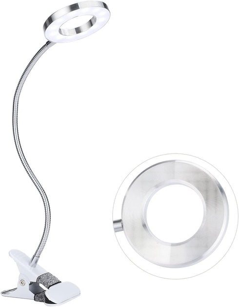 LED Magnifier with Clamp Lamp, Adjustable Magnifying Lamp, Rechargeable by YUYTE