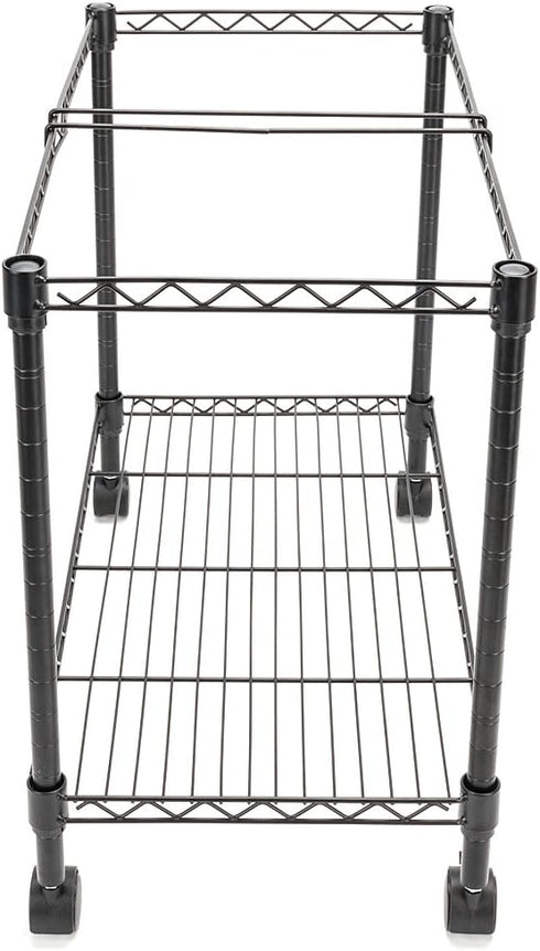 Zippem 24w 13d 18h, Single-Tier Rolling File Cart, x x Black (US Stock)