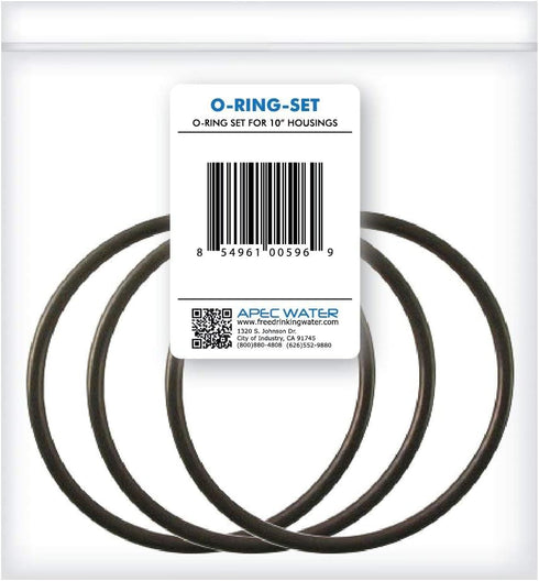 Set 3 3.5" APEC Water Systems Pcs O.D. Replacement ORing for Reverse Osmosis Water Filter Housings with Lubricant