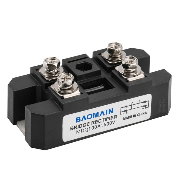 Baomain MDQ-100A Bridge Rectifier - 100A 1600V Full Wave Diode Module One Phase