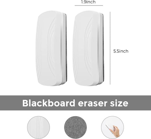 Ddaowanx Magnetic Dry Erase Eraser, Glass Board Eraser, School and Office Supplies, 4 Pack, White
