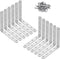 Wopanxye Angle Corner Brackets for Shelf, 12 Pack 20 x 125 mm Stainless
