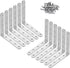 Wopanxye Angle Corner Brackets for Shelf, 12 Pack 20 x 125 mm Stainless
