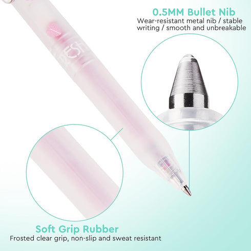 EooUooIP 16 Pieces Glitter Gel Pens, Fine Point 0.5 MM Quick-Drying Ink for Coloring and Doodling