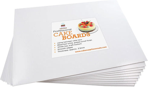 6" Square Cakeboard, Coated, 12 ct.