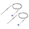 MECCANIXITY 2pcs PT100 RTD Thermocouple Stainless Steel M8 Temperature Sensor Probe -50 to 1300C, 6.6ft, 5x100mm