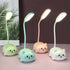 soputry Mini Cat USB Lamp, Kawaii Desk Lamp with USB Charging Port, Foldable Animal Table lamp Rechargeable LED Light