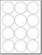 Desktop Publishing Supplies Circular Glossy Labels, White Adhesive Stickers, 10 Sheets Per Pack