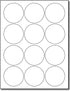 Desktop Publishing Supplies Circular Glossy Labels, White Adhesive Stickers, 10 Sheets Per Pack