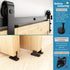 ZEKOO J-Style Sliding Barn Door Hanger, Roller, Stopper, Floor Guide, Black