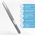 Dissecting Tissue Tweezers 6" (15.24 cm) Blunt 1x2 Rat Tooth Straight Stainless Steel Forceps