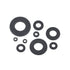 Nylon Flat Washer Assortment Set, 600 Pieces in 9 Sizes - M2 to M12, Black