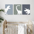 GUBIYU Set 3, 12"x16" Dinosaur Wall Decor T-Rex Art of Boys Room Aesthetic Posters, Animal Nursery Print for Kids
