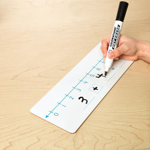 Really Good Stuff Number Line Dry Erase Boards – Two-Sided 0-10 and 0-20 Number Line, 12”x4” (Set of 6)