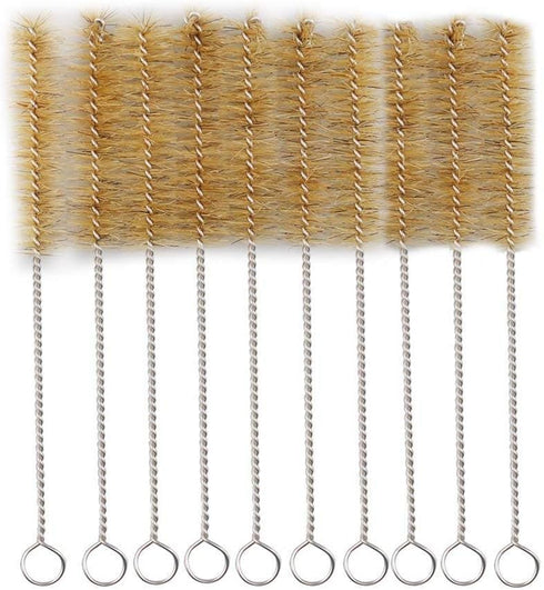 Test Tube Cleaning Brush 25mm Dia. Tan Bristles Radial Tip 8.5inch Length Tube Wash Cleaning Brush for Lab Set Chemistry, 15 Pack (8.5in) by RilexAwhile