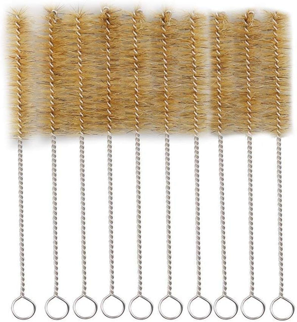 Test Tube Cleaning Brush 25mm Dia. Tan Bristles Radial Tip 8.5inch Length Tube Wash Cleaning Brush for Lab Set Chemistry, 15 Pack (8.5in) by RilexAwhile