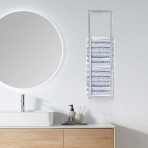 GEYOPMID Towel Rack for Bathroom, Towel Rack Bath Towel Holder Wall Mounted, Easy to Install, Towel Storage Holder