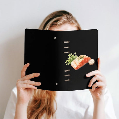 6 A5 Salmon Garlic Ring Binder Notebook for Journal Planner Refillable