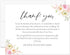 Personalized Wedding Thank You Cards with Message, Flat 5.5x4.25 Thank You Note