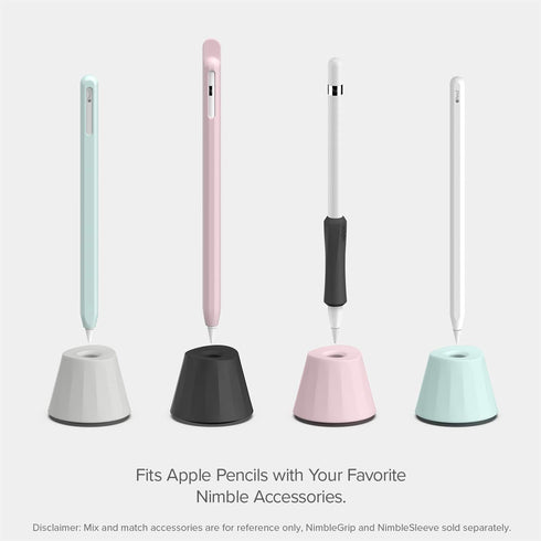 UPPERCASE Designs NimbleStand Vertical Stand for Apple Pencil with/Without Sleeve or Grip in Cloud Gray