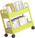 Generic 2-Tier Commercial Rolling Cart, Utility Cart with Sturdy Shelves for Kitchen, Bedroom, Office, Bathroom