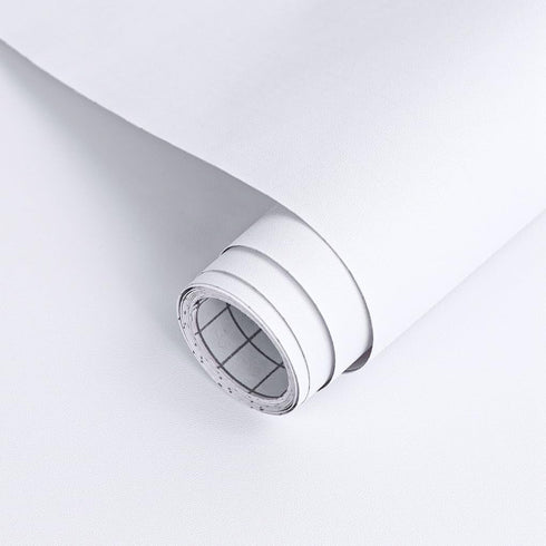 Arthome White Contact Paper, 17"x120" Peel and Stick Matte Wallpaper for Countertop, Cabinet, and Furniture Renovation