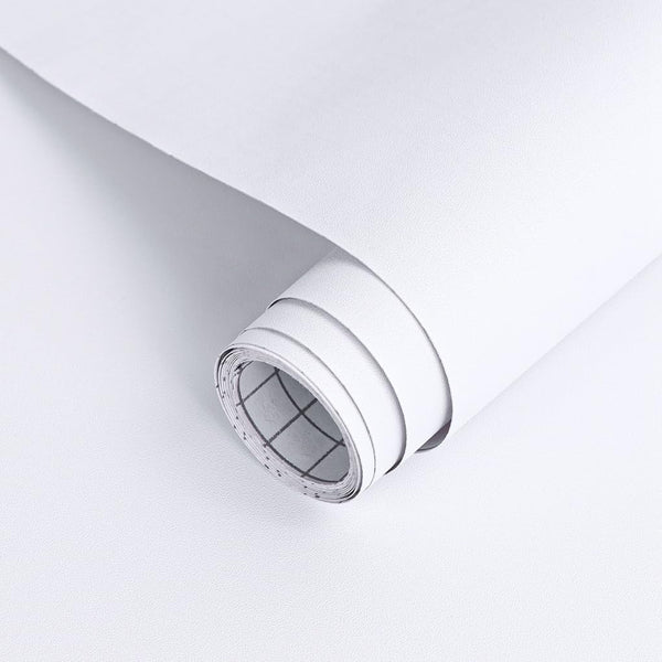 Arthome White Contact Paper, 17"x120" Peel and Stick Matte Wallpaper for Countertop, Cabinet, and Furniture Renovation