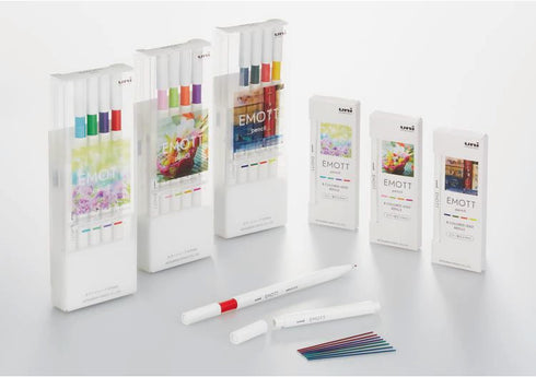 Mitsubishi Pencil M9EM4CL.NO1 EMOTT Pencil, Sharp Color Lead, 0.9, 4 Colors, No.1, Refreshing Color
