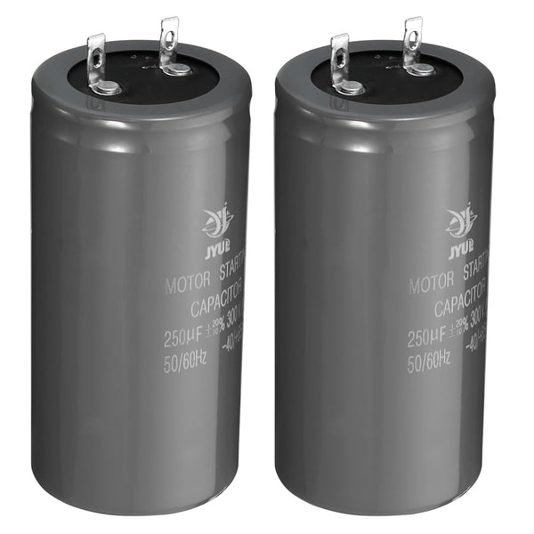 PATIKIL Motor Start Capacitor, 2 Pcs 250uf 300V 50/60Hz CD60 for Air Conditioners and Electric Motor Starts