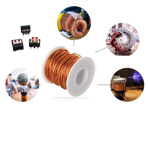 Heyiarbeit 25 AWG Magnet Wire Enameled Copper Wire 164 ft, 0.0161" Diameter for Motors and Transformers