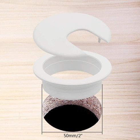 Desk Grommet 2 Inch, Plastic Wire Organizers, 5 Computer Cable Hole Cover Plugs