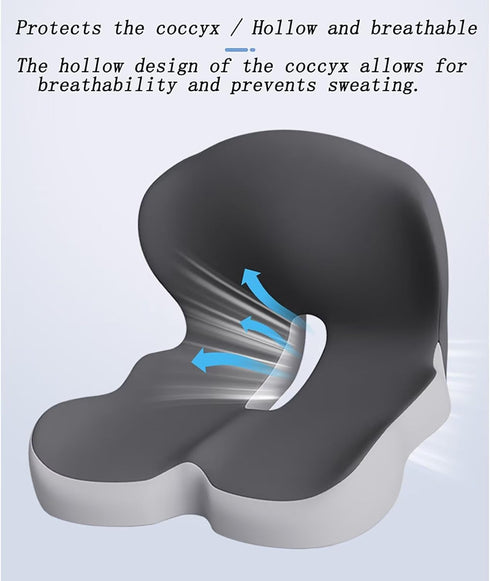 JMXBTMDU Tailbone, Orthopedic Cushion - Memory Foam Seat Cushion with Lumbar Support Pillow, Instant Relieve Pressure