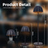 2-in-1 Dimming, Modern Table Lamp & Bottle Lamp, Pleated Metal Shade Touch Control Lamp | Adjustable Height, Warm Light