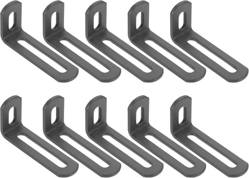 uxcell 10 Pcs Adjustable Right Angle Brackets, Slotted L-Shape Corner Bracket 2.6"x1.2"x0.7",